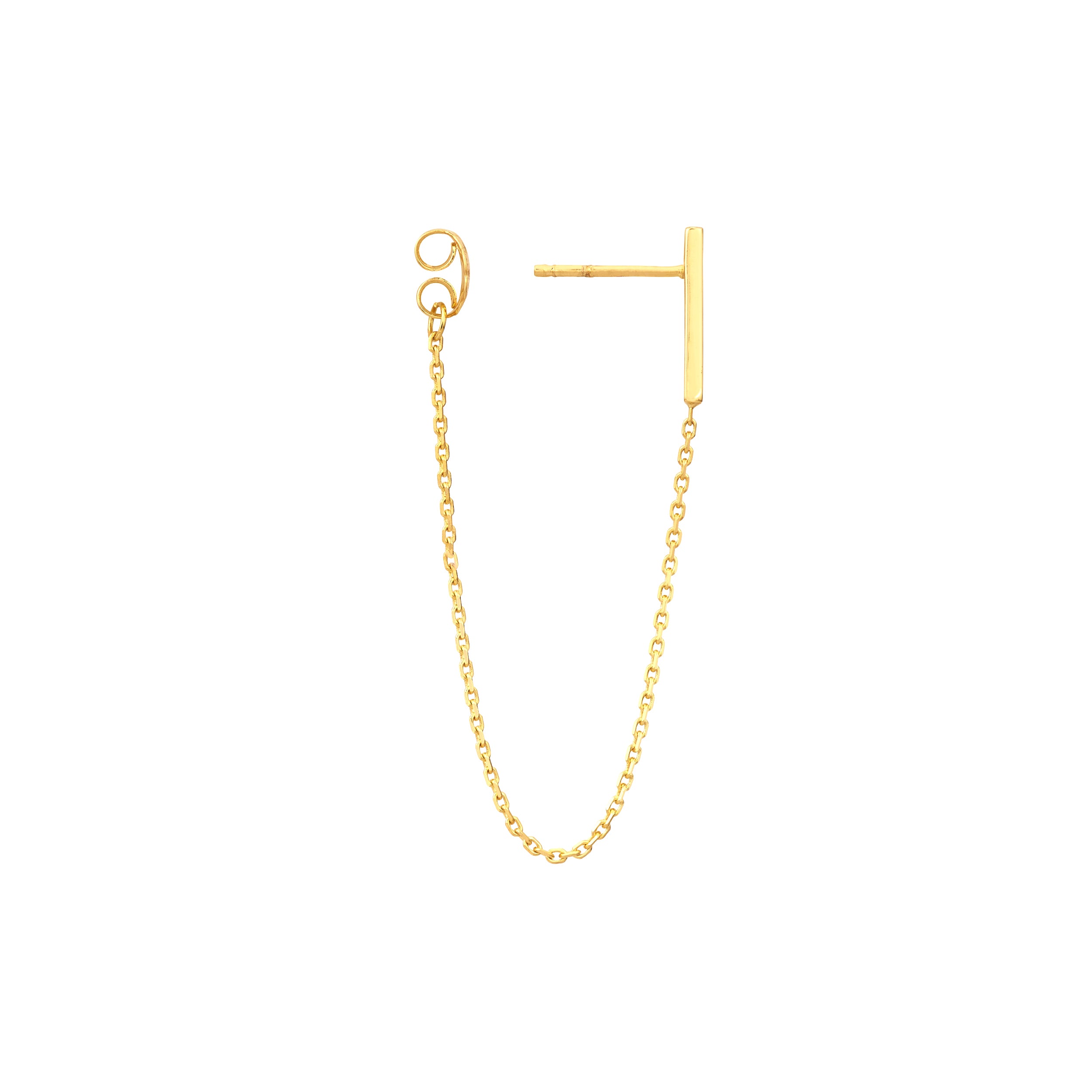Front to Back Staple Bar Earrings