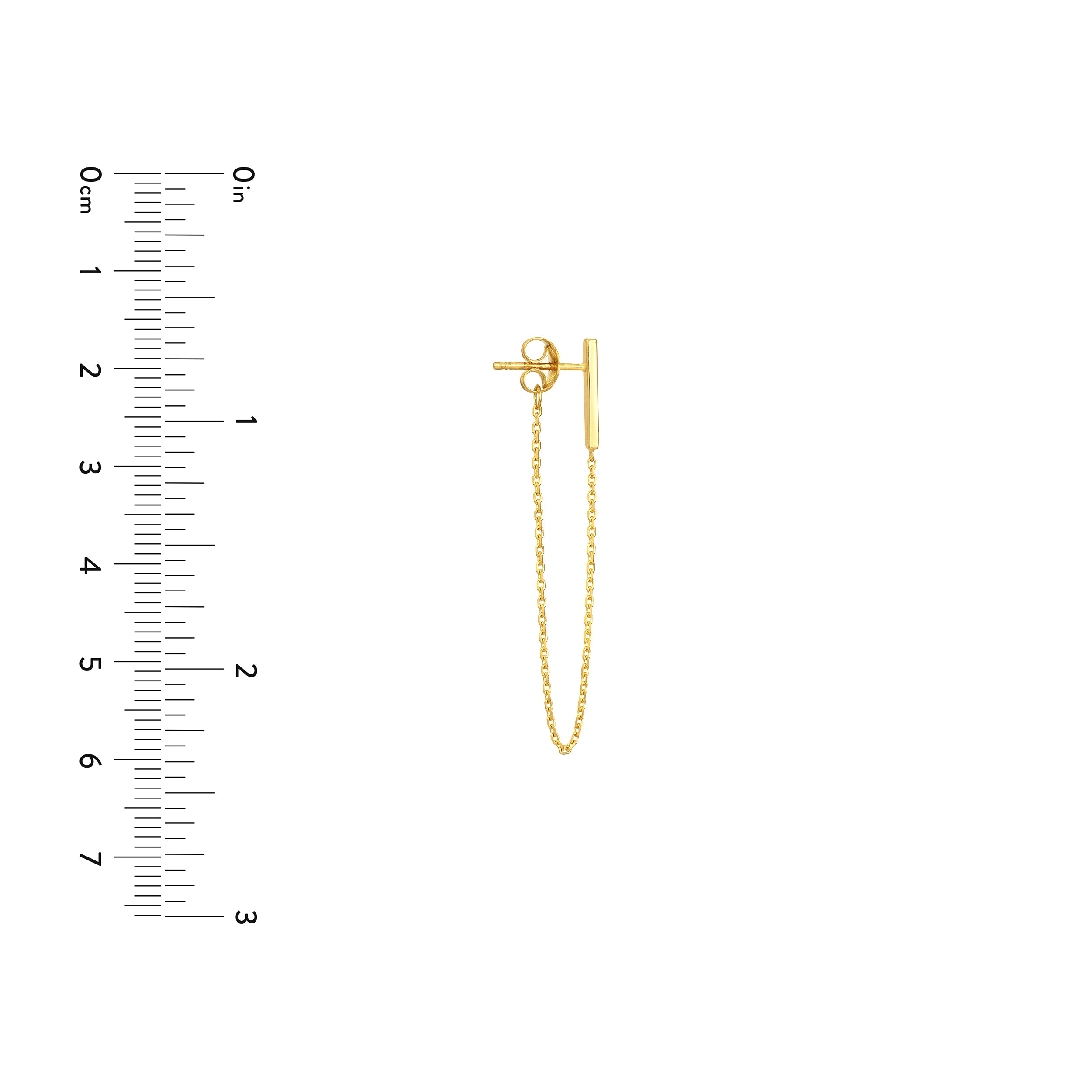 Front to Back Staple Bar Earrings