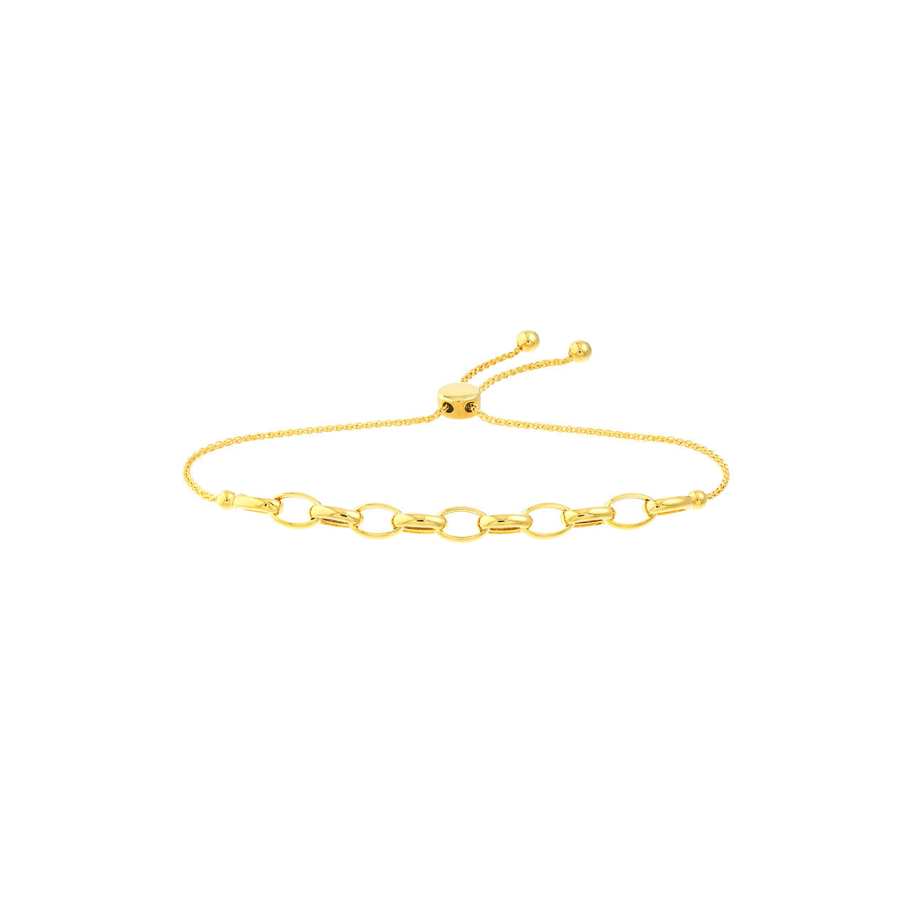 Simple Rolo Bolo Bracelet by My Store featuring elegant links and a sleek design, perfect for casual or formal wear.
