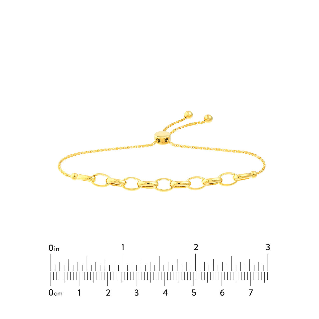 Simple Rolo Bolo Bracelet by My Store featuring a sleek design with interlocking links in a polished finish.