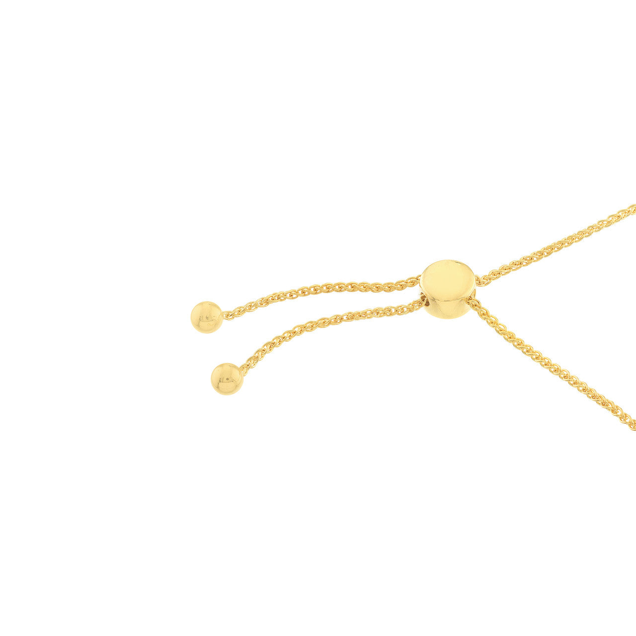 14K gold connecting beads bolo bracelet, alternate view