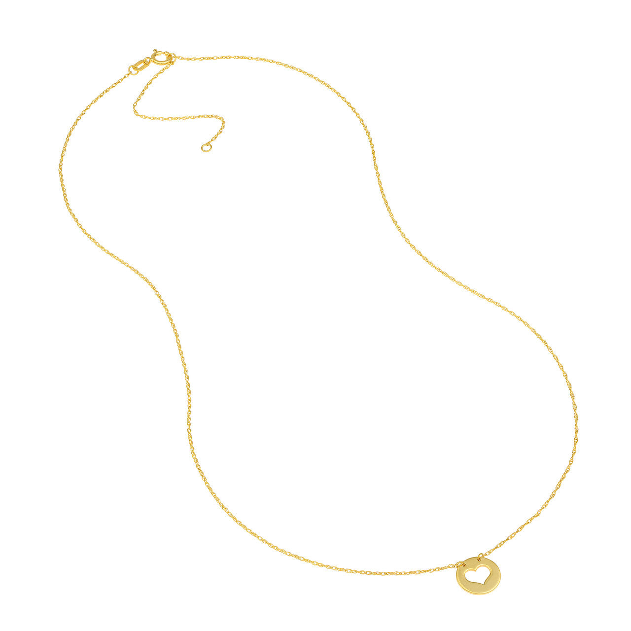 Cutout Heart Mini Disc Necklace 3