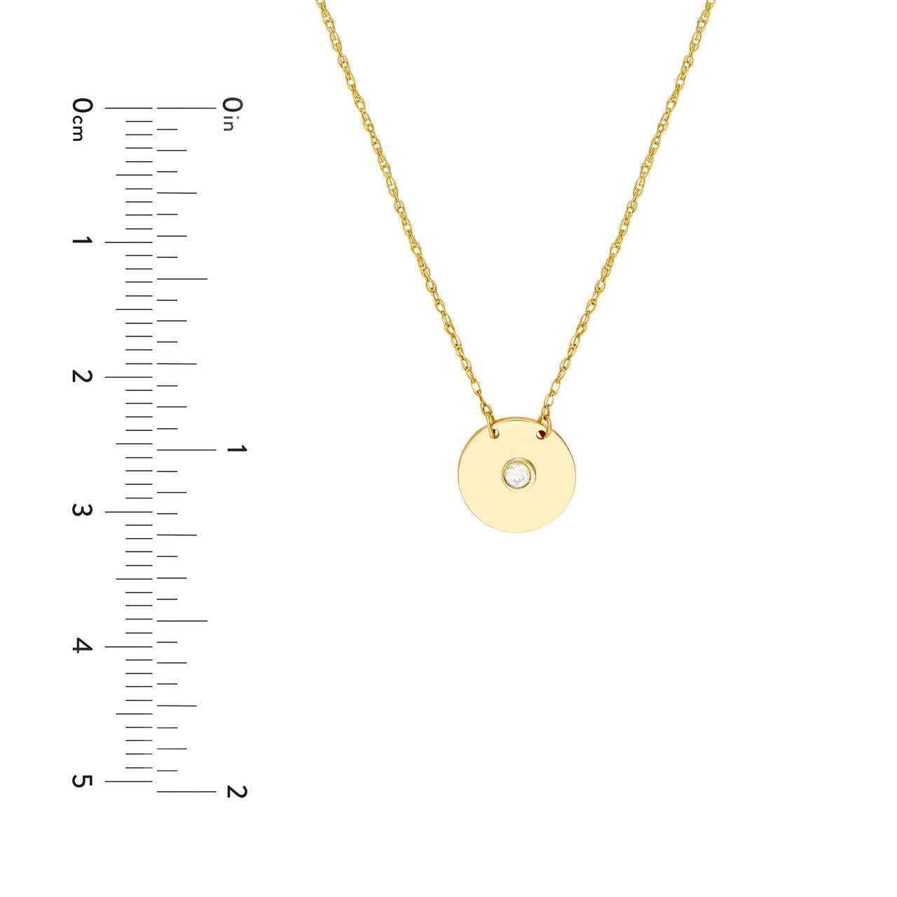 Simple diamond disk necklace by My Store, featuring a sleek design and shimmering surface, elegantly displayed.