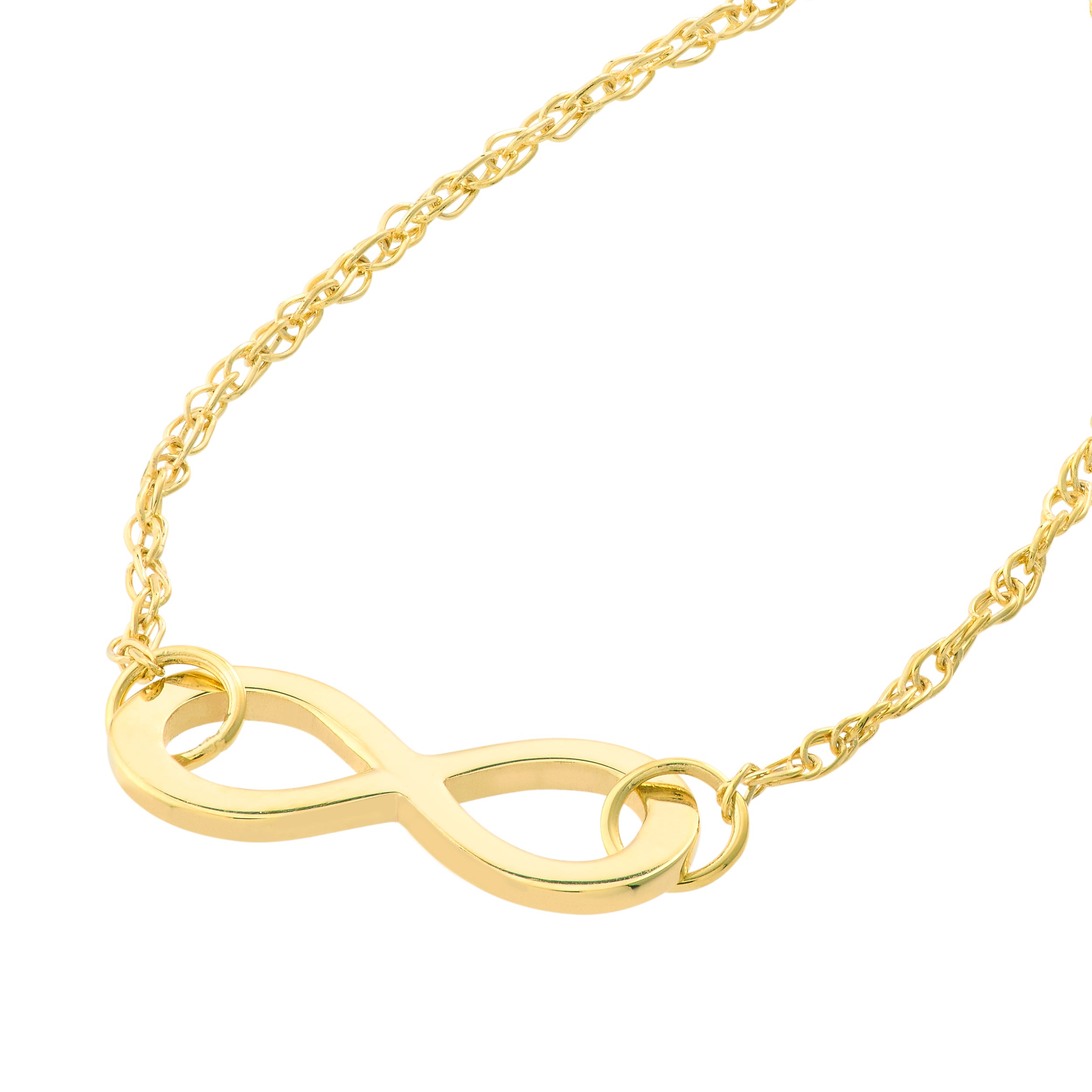 14K Gold Mini Infinity Pendant Necklace
