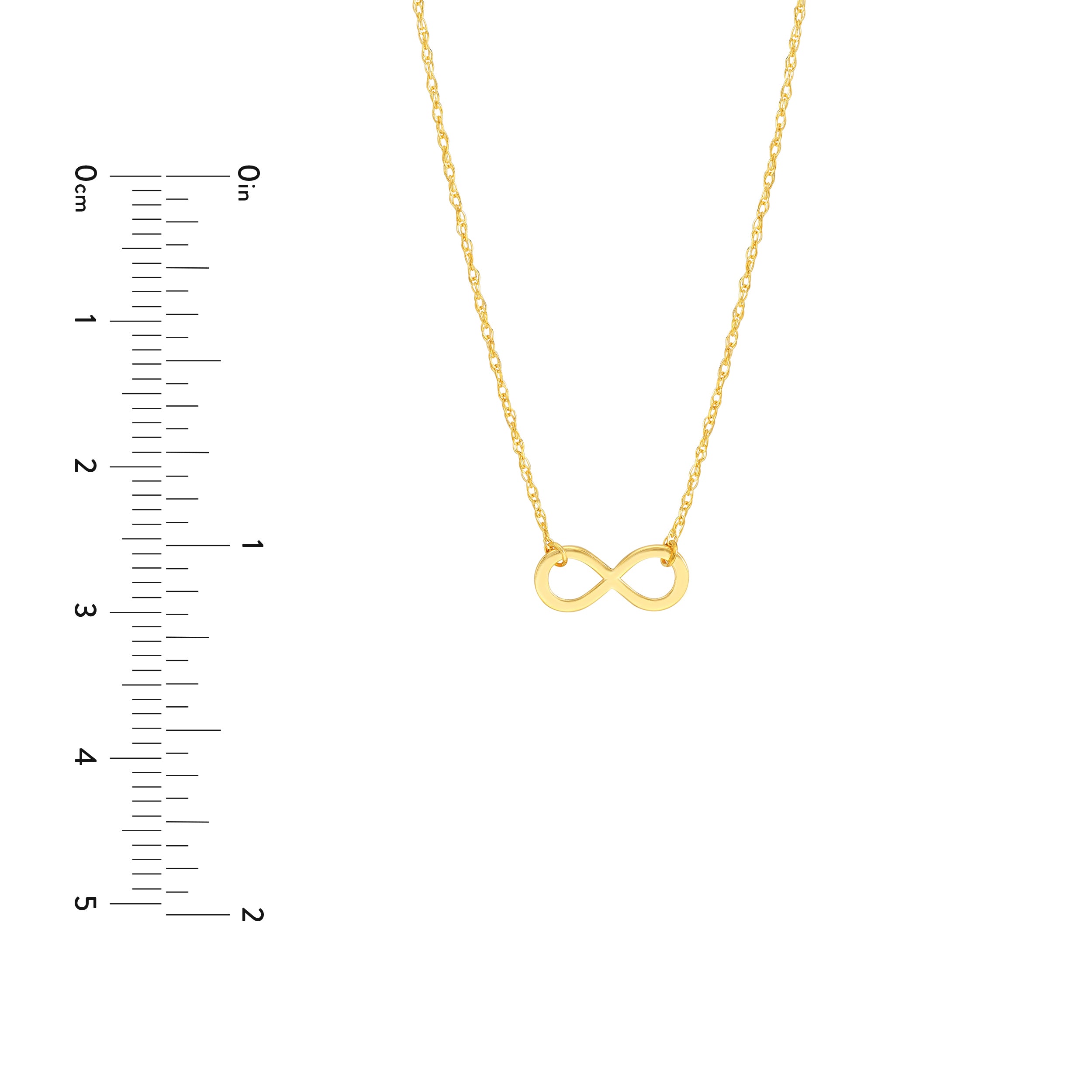14K Gold Mini Infinity Pendant Necklace