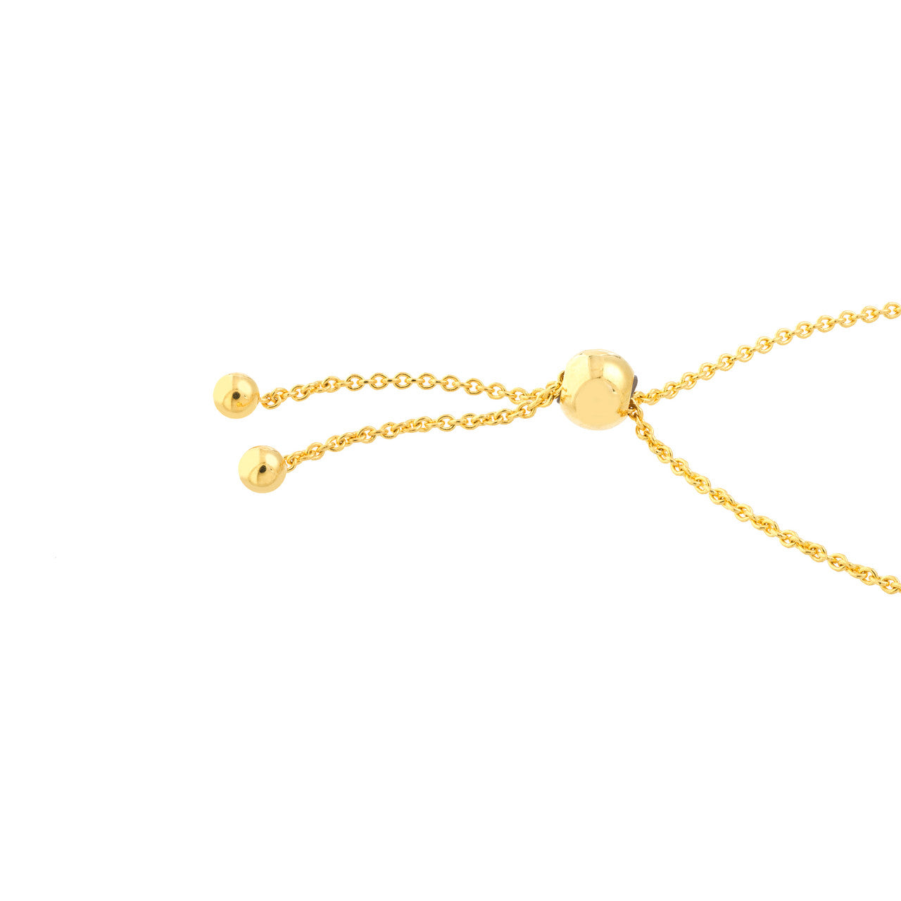 14K gold blue enamel evil eye bolo bracelet with a delicate adjustable chain