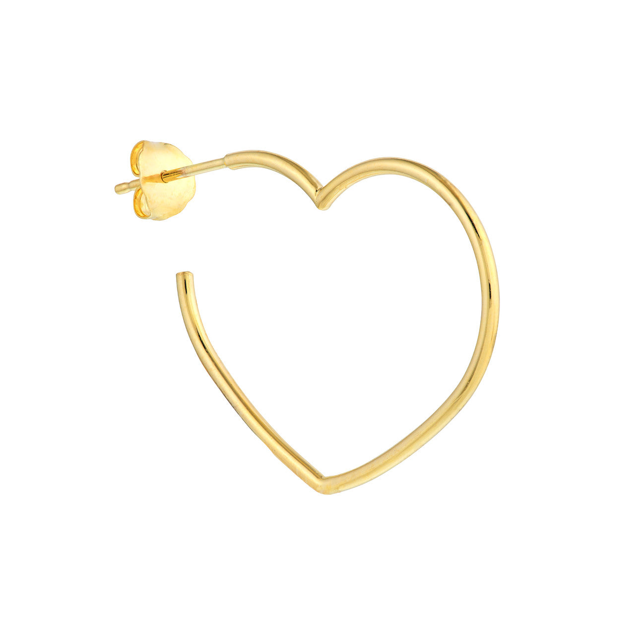 Tilted Open Heart Hoop Earrings - VIA Jewelers
