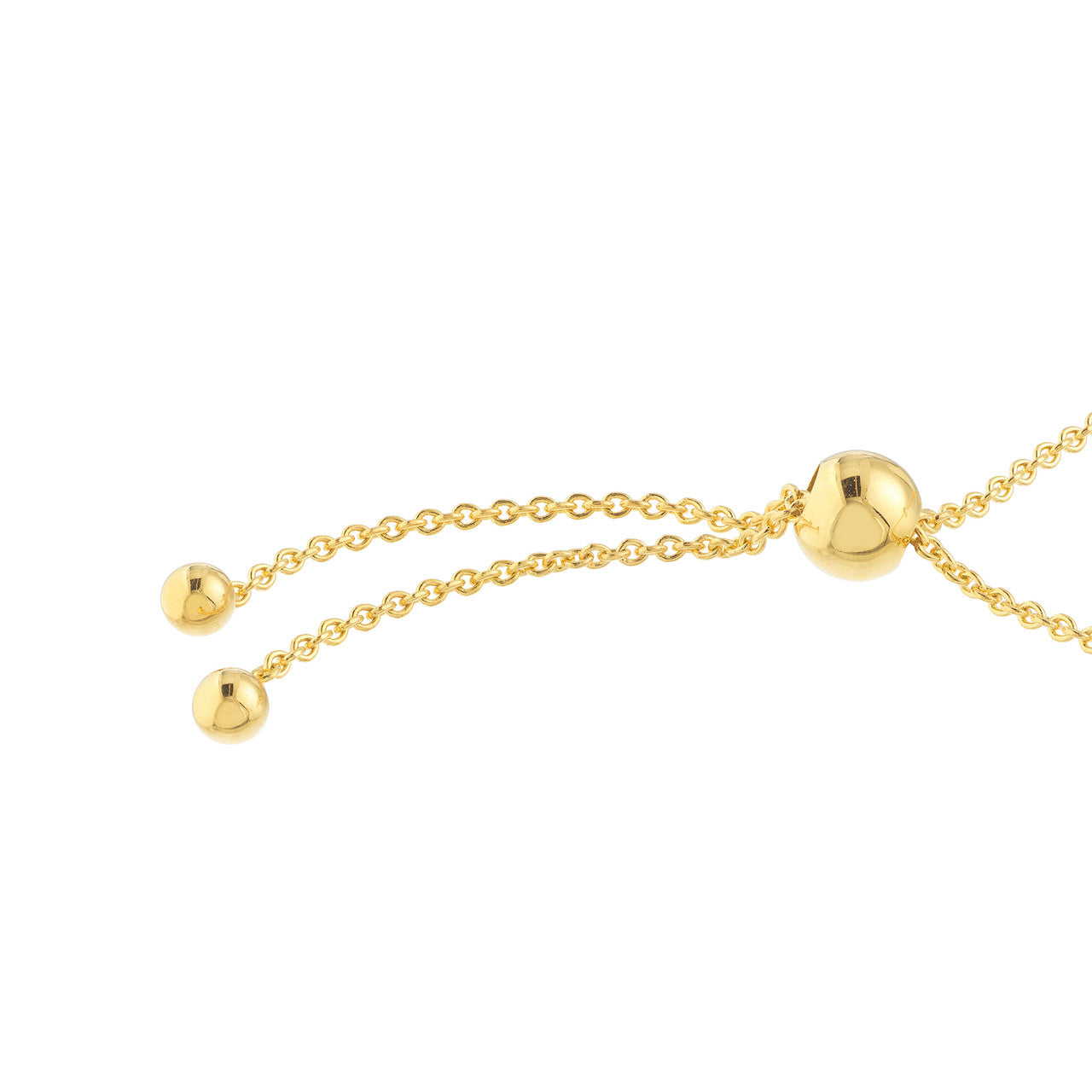 14K gold blue enamel evil eye bolo bracelet, alternate view