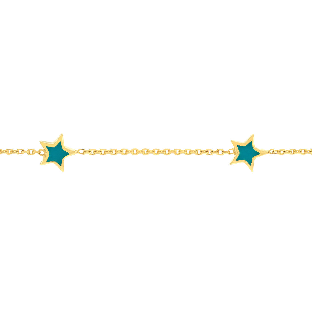 Turquoise Enamel Six Star Adj Sta Brac 2