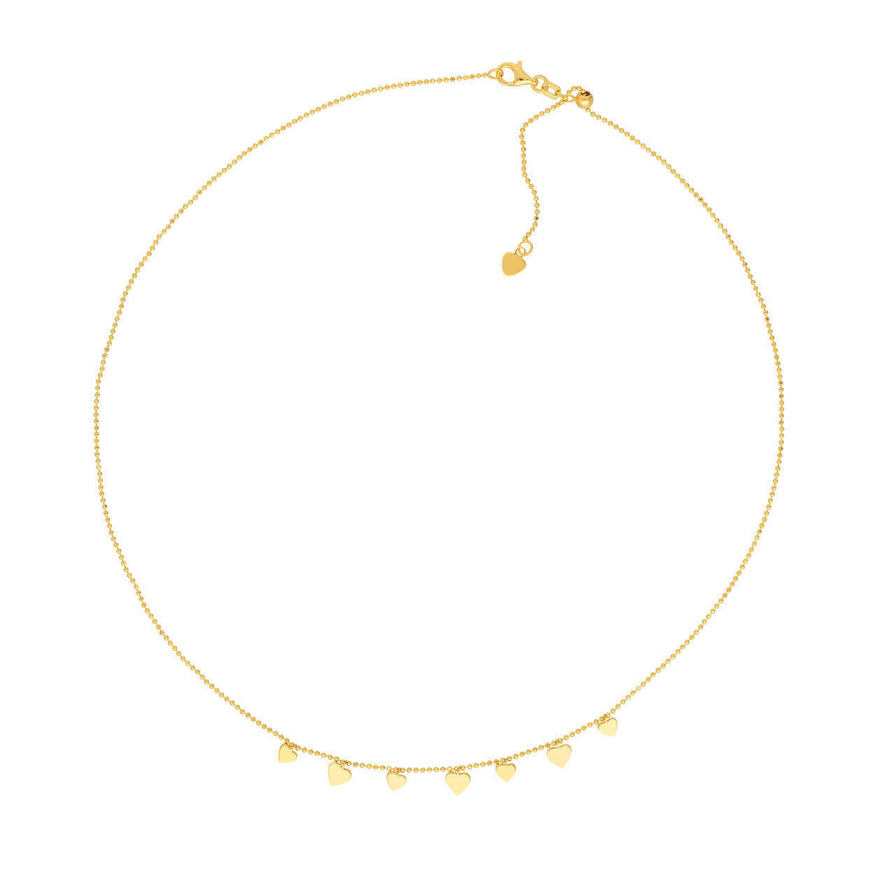 Alternating Hearts Bead Chain Choker