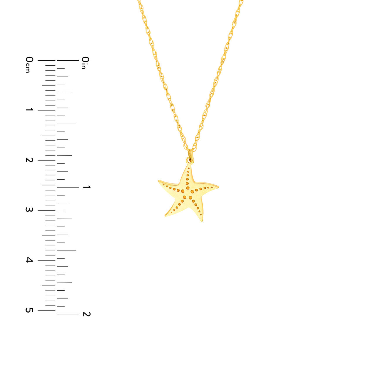Simple starfish necklace by My Store, featuring a delicate design with a polished finish on a fine chain.