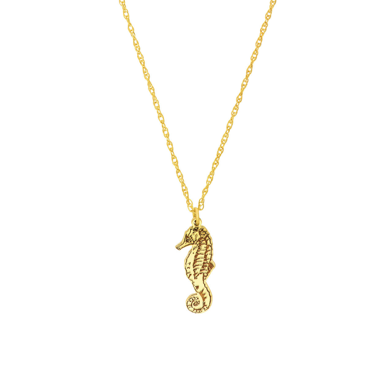 Simple seahorse necklace by My Store, featuring a delicate design with intricate details in silver.