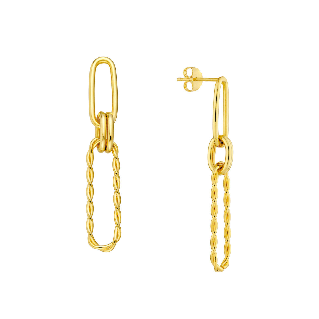 Polished and Twist Paper Clip Earrings - VIA Jewelers