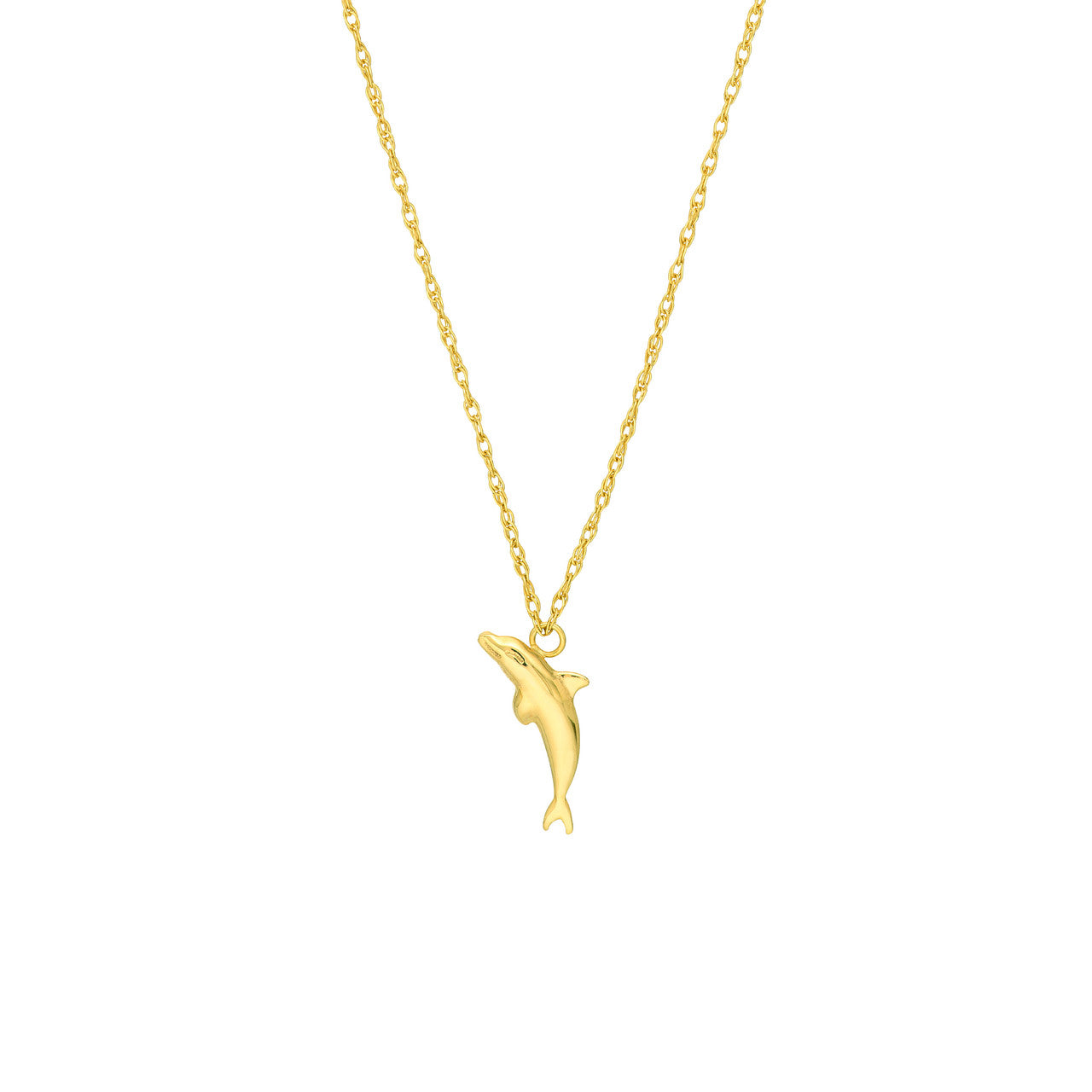 Simple dolphin necklace by My Store, featuring a sleek silver design with a pendant shaped like a dolphin.