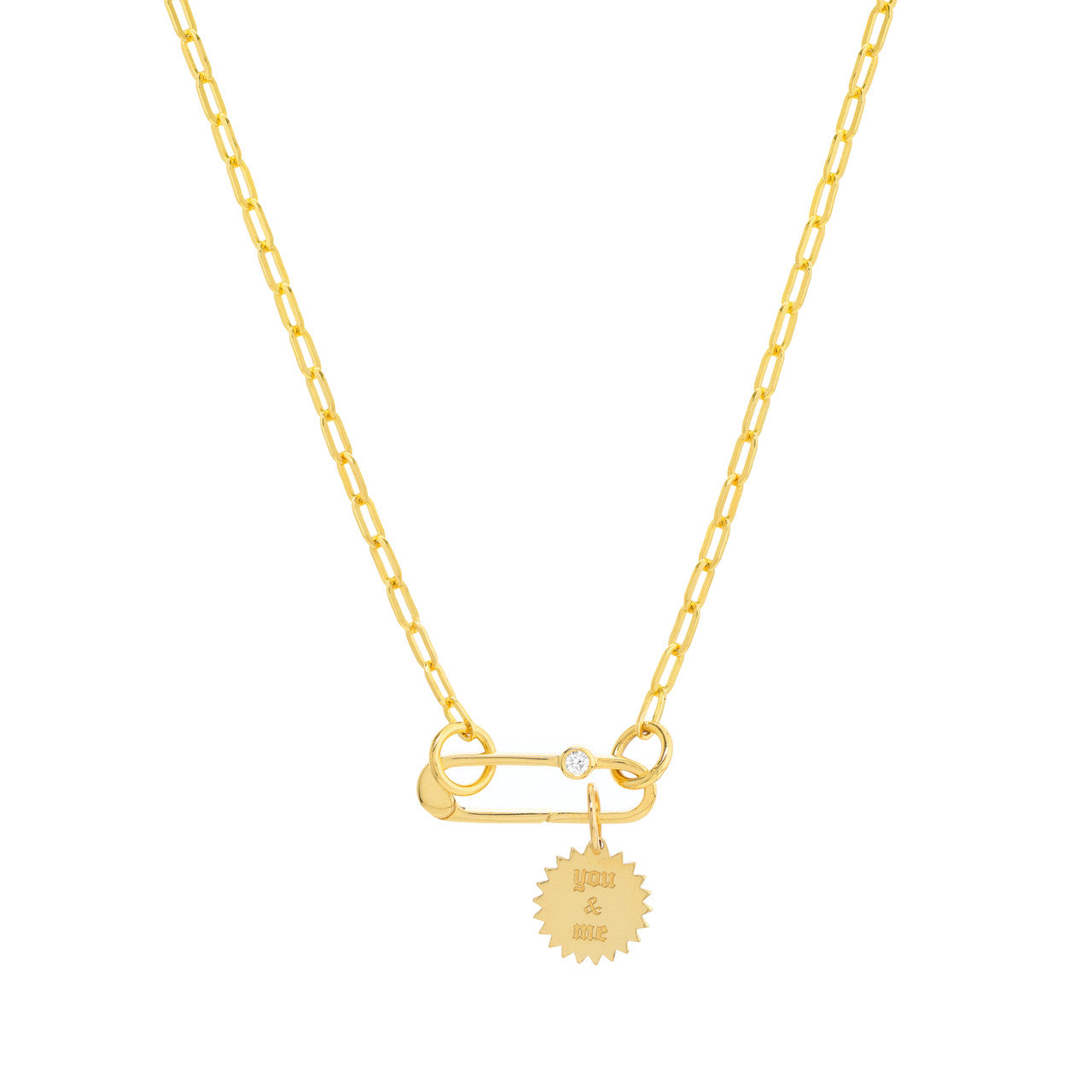 Small jagged circle engravable charm by My Store, featuring a textured surface and a sleek design for personalization.