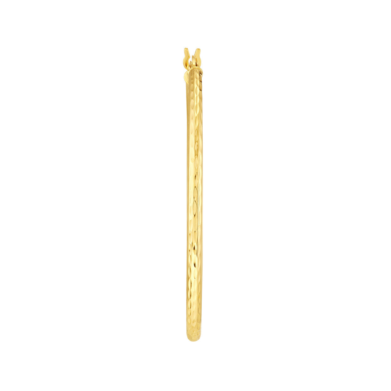 Simple 2x40mm full DC round hoop earrings in silver by My Store, showcasing a sleek and modern design.