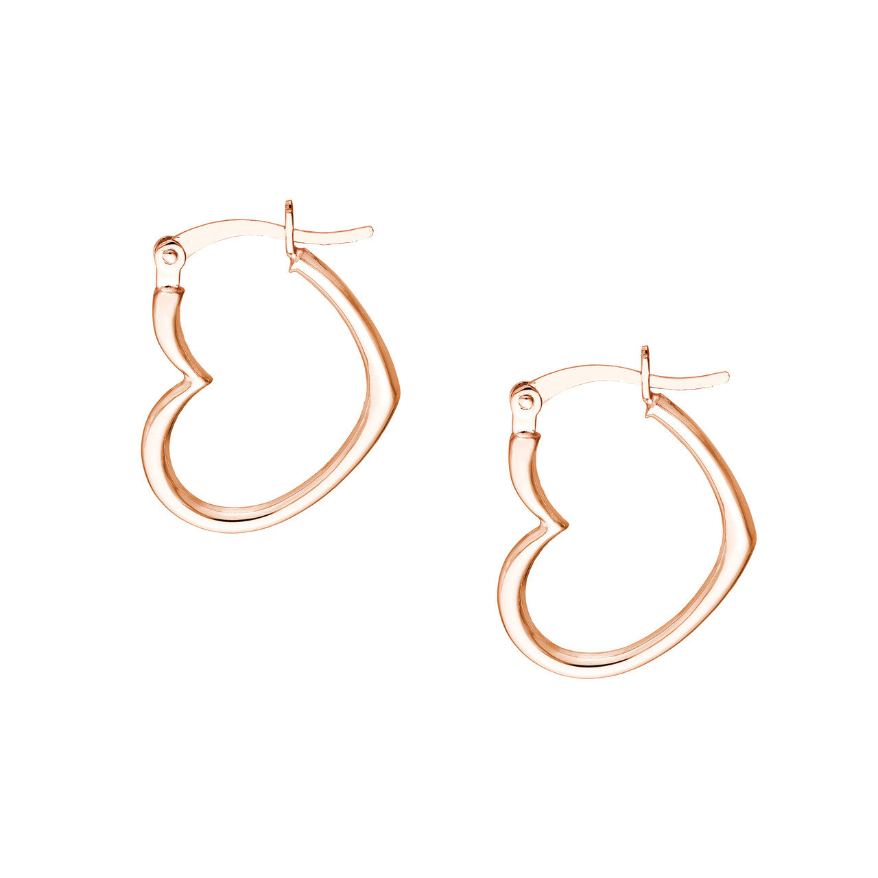 Tilted Heart Hoop Earrings - VIA Jewelers