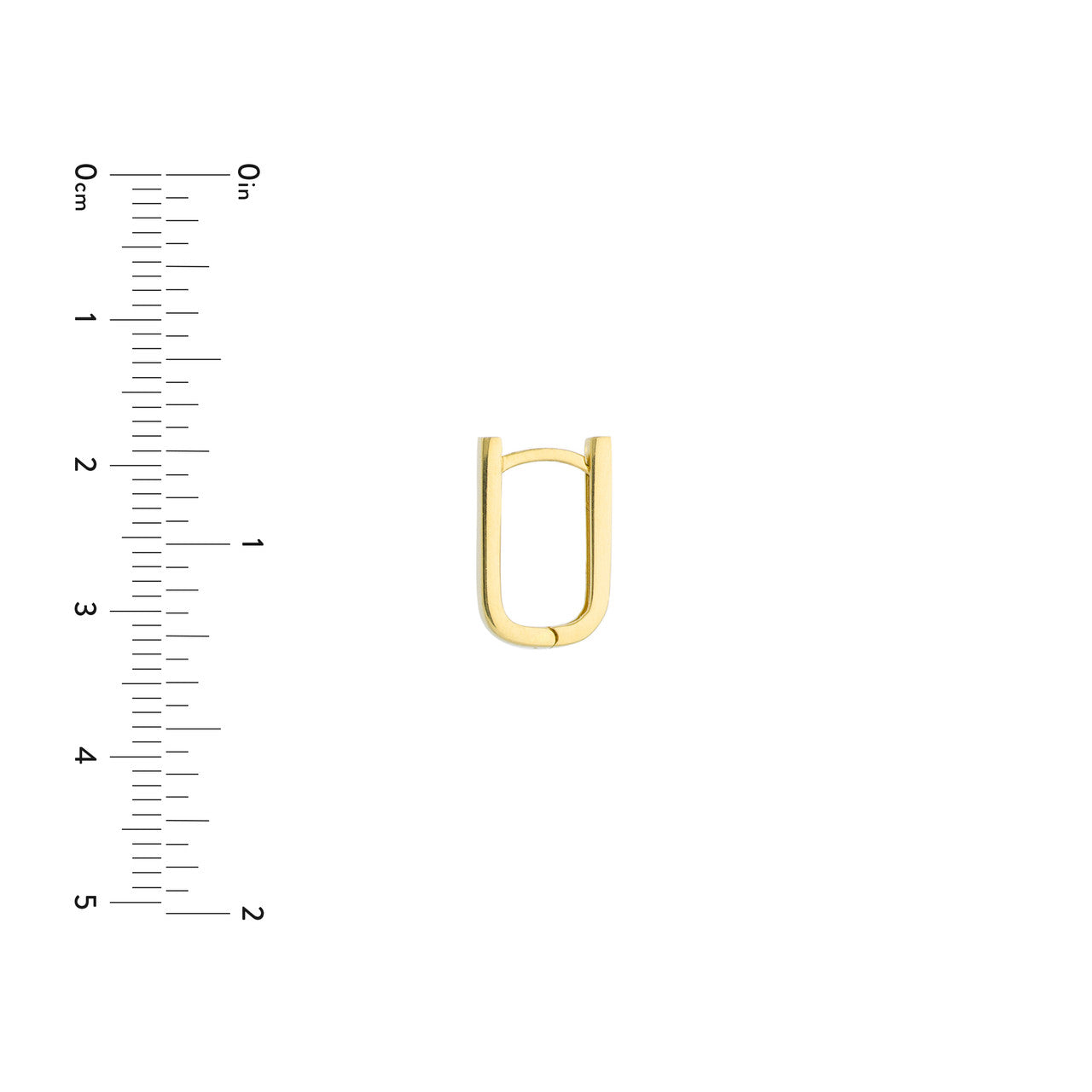 a gold earring measurements