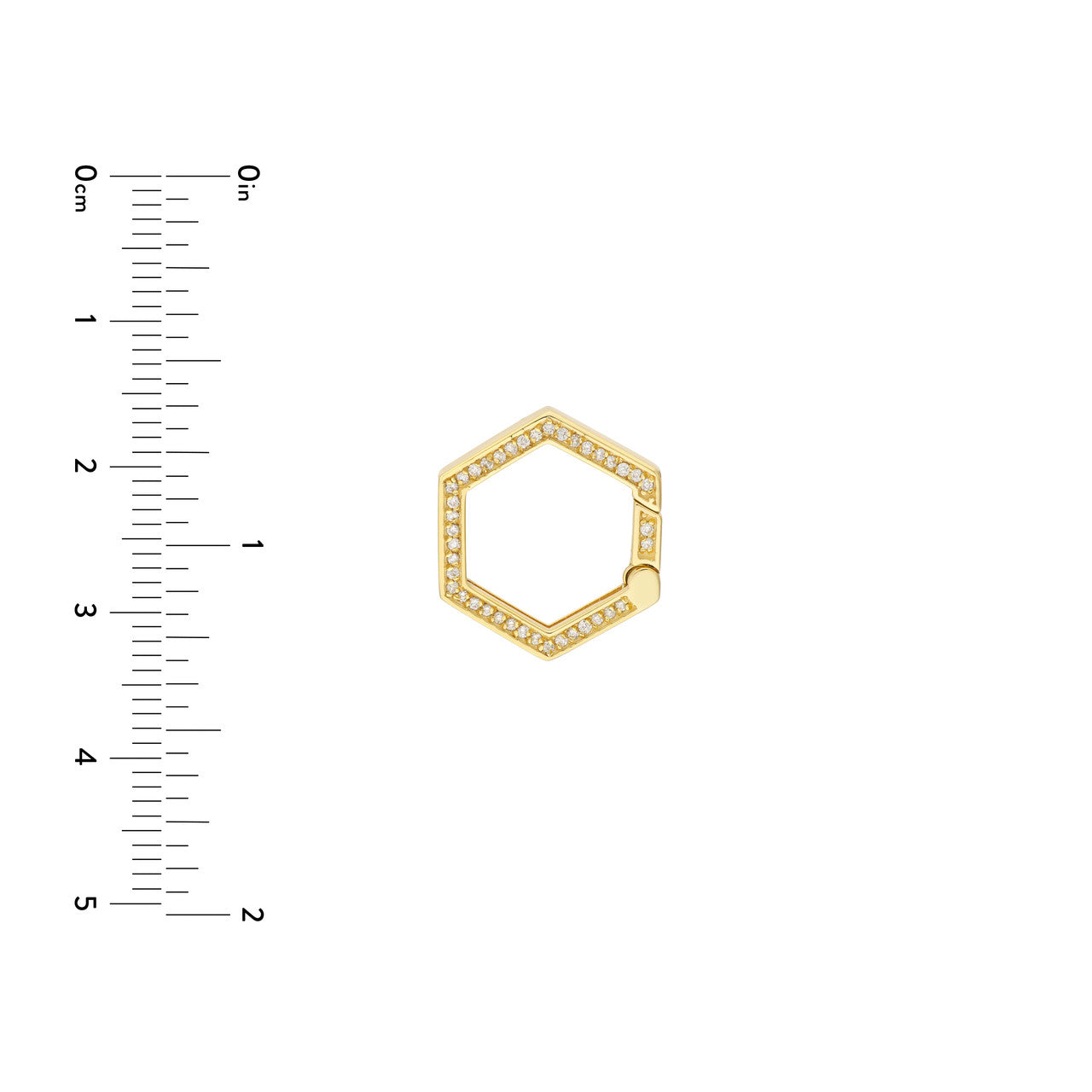 1/5ct Diamond Hexagon Push Lock 4