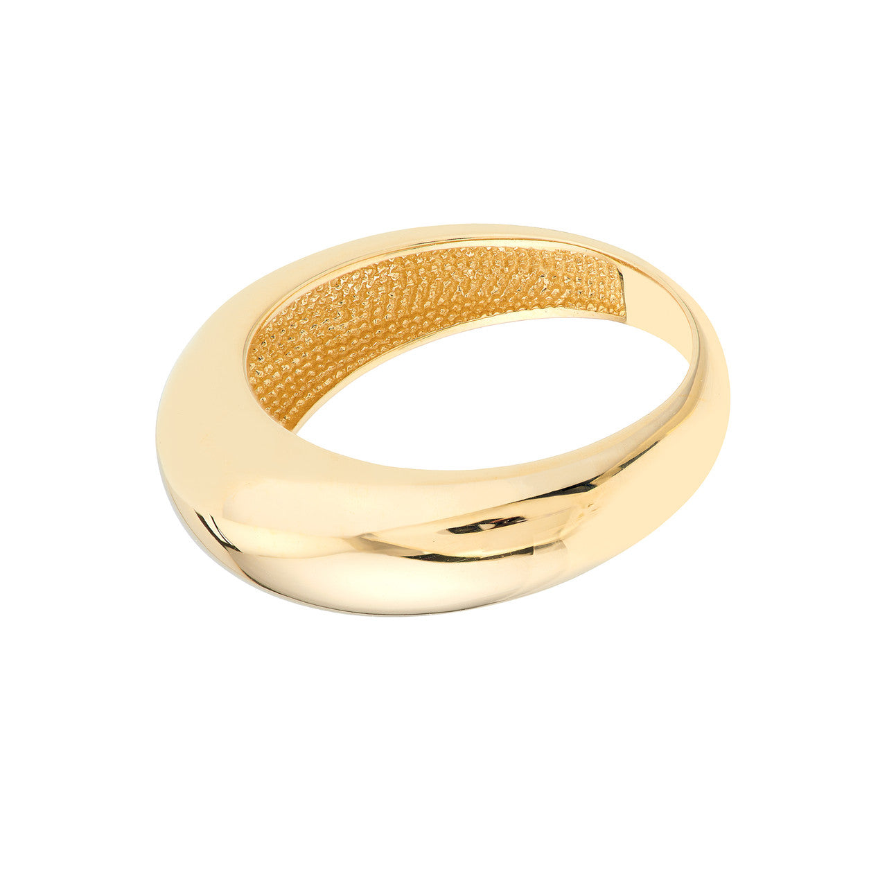 Wide domed band ring in polished silver by My Store, showcasing a smooth, rounded design and elegant finish.