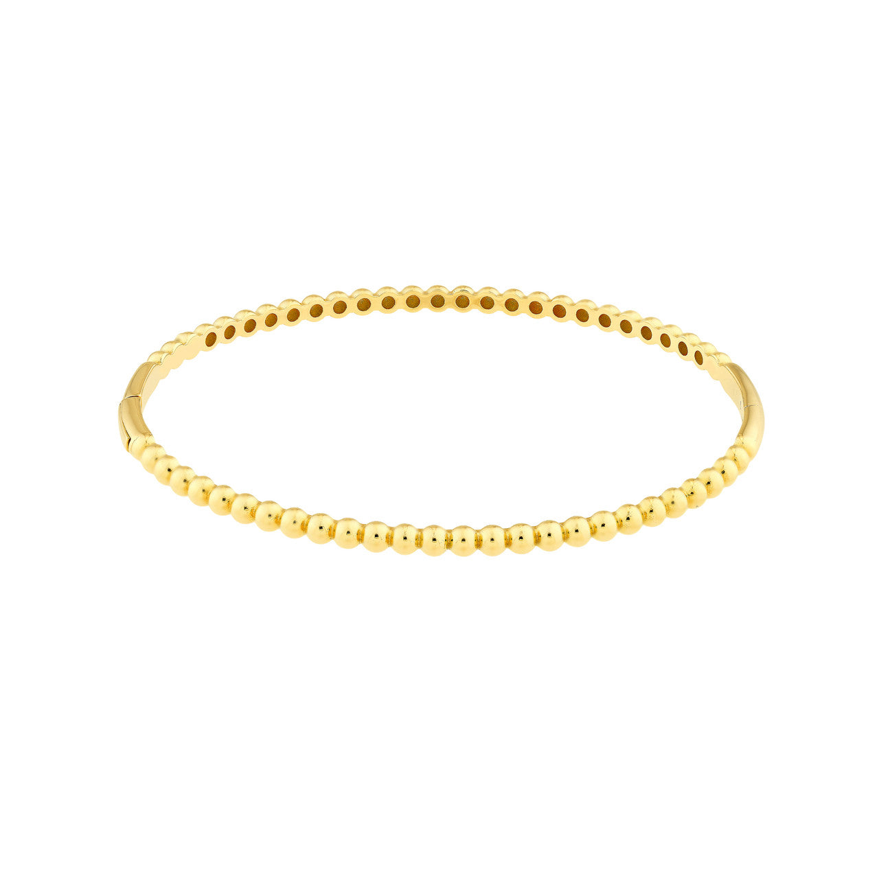 14K yellow gold beaded bangle