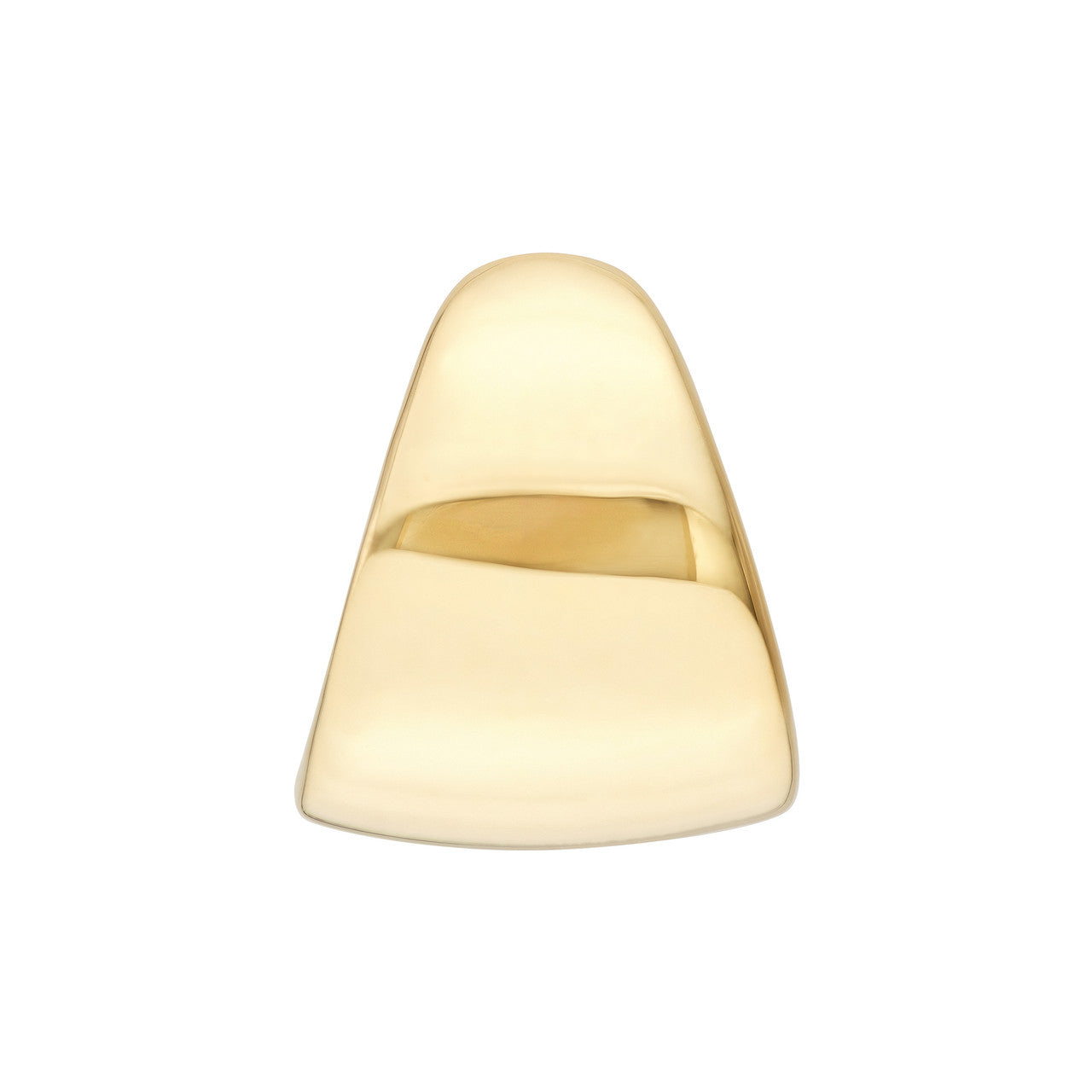 Simple semi hoop earrings by My Store featuring a sleek, polished design in a classic gold finish.