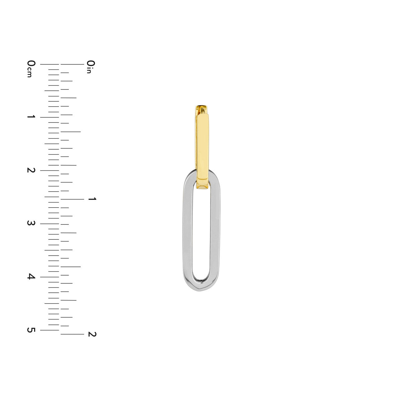 Two-Tone Paperclip Hoop Earrings