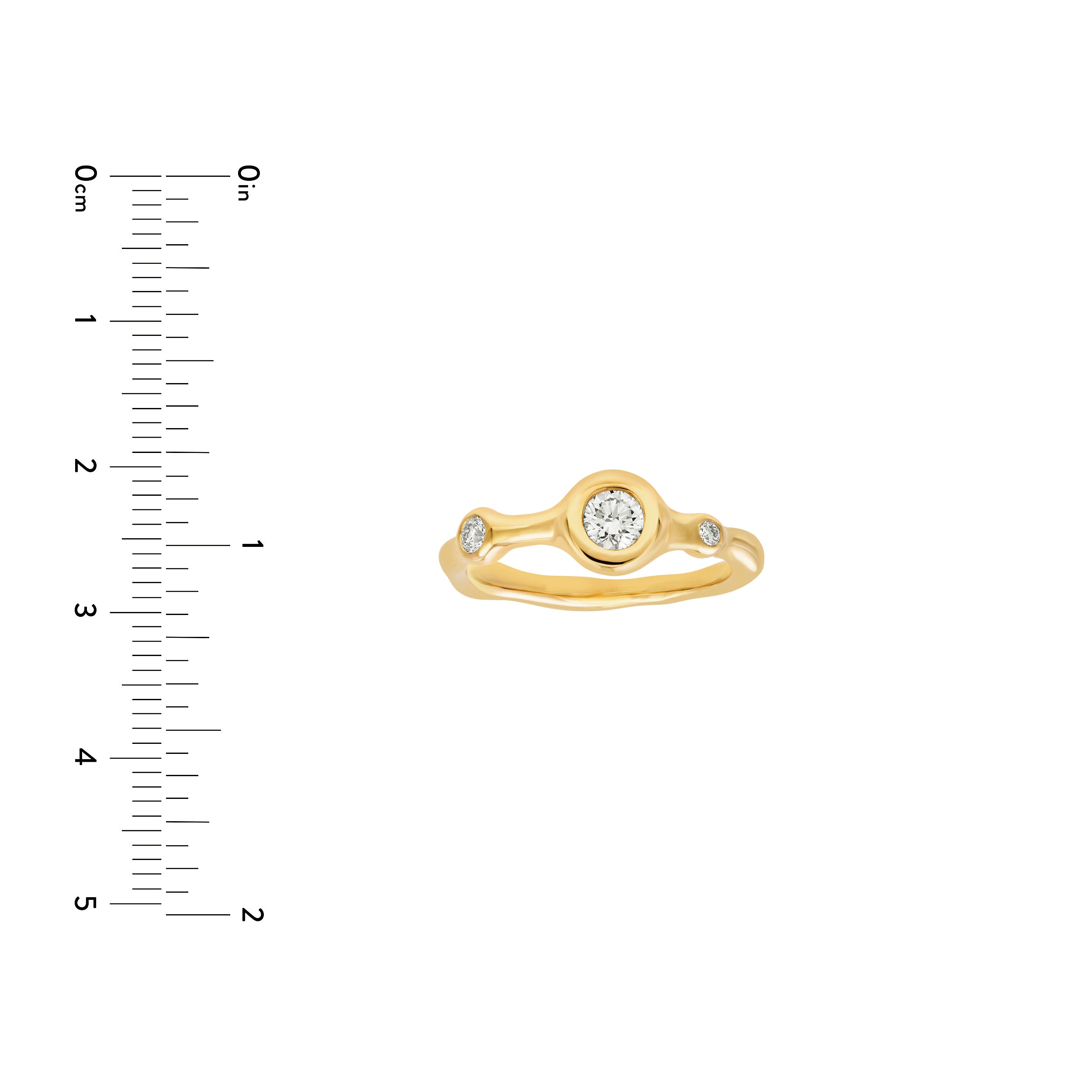 Diamond Trio Organic Ring