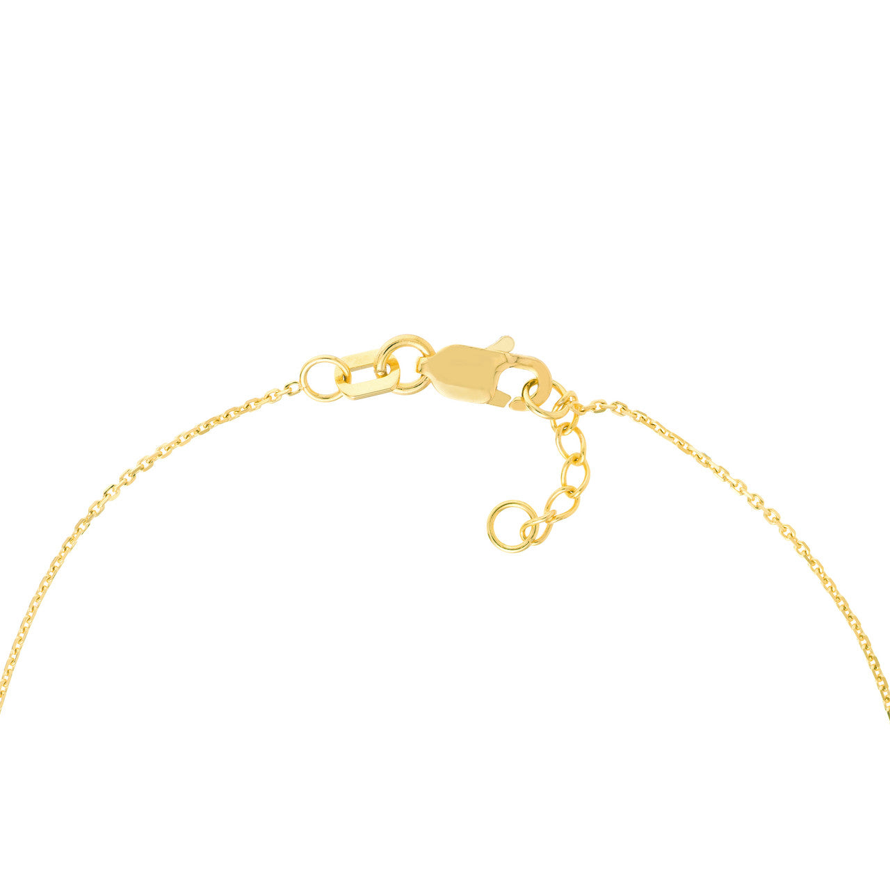 Sideways Cross Bracelet with Diamond - 7.50", Yellow 11