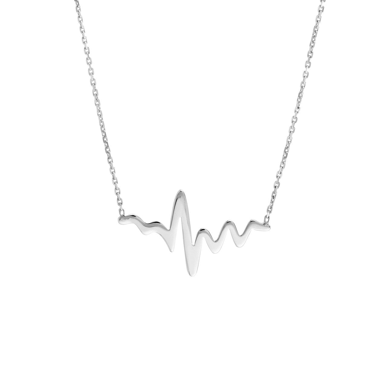 Heartbeat Adjustable Necklace white gold