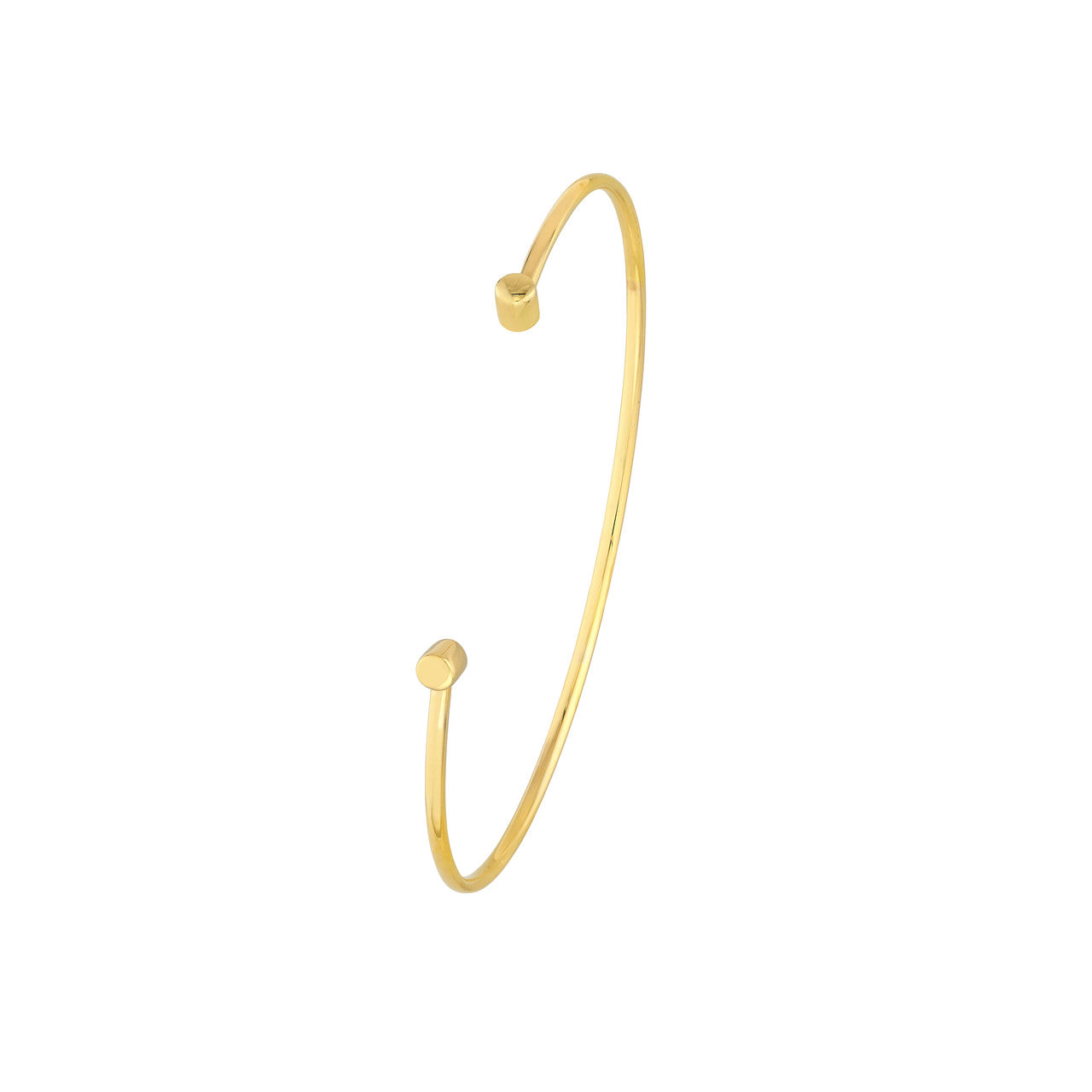 Cuff Bangle with Round Ends - Yellow 11