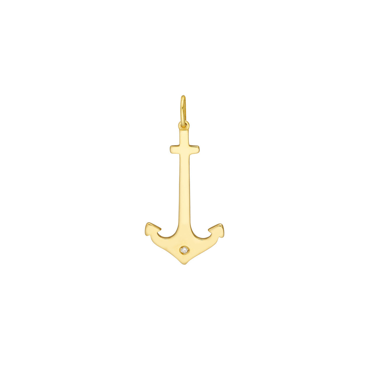 Simple anchor pendant by My Store, featuring a sleek design and polished finish, perfect for nautical-themed jewelry.