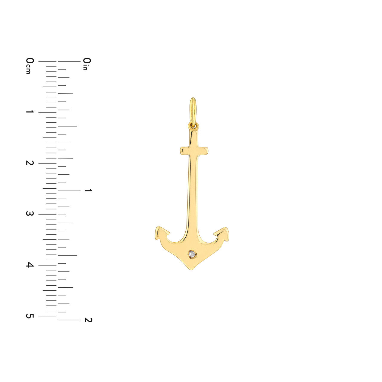 Simple anchor pendant by My Store, featuring a sleek design and polished finish, perfect for everyday wear.