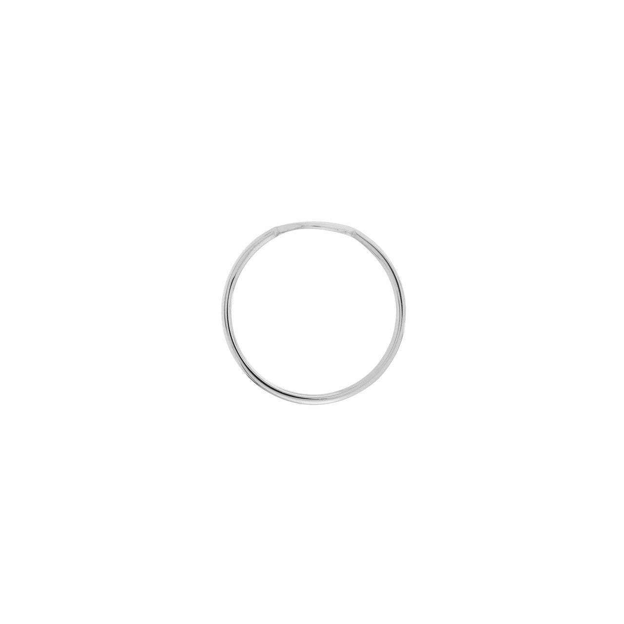 14K gold disc wire ring on a neutral background, close-up