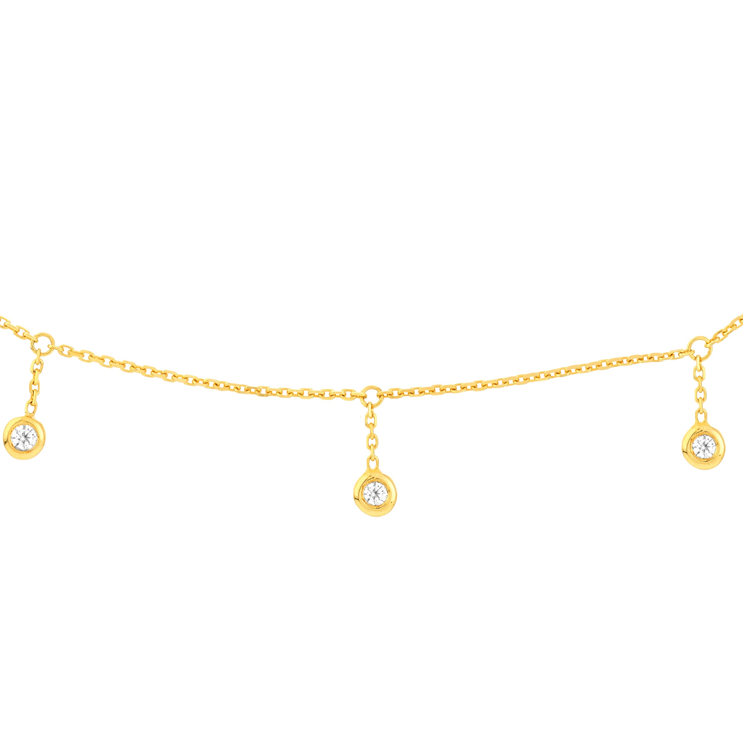Diamond Bezel Drop Choker