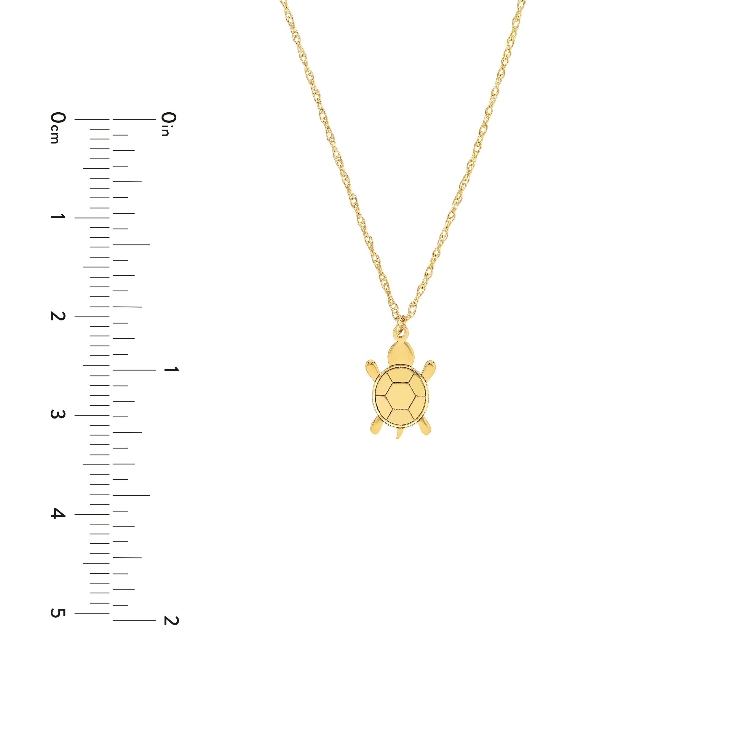 14K Gold Mini Turtle Pendant Necklace
