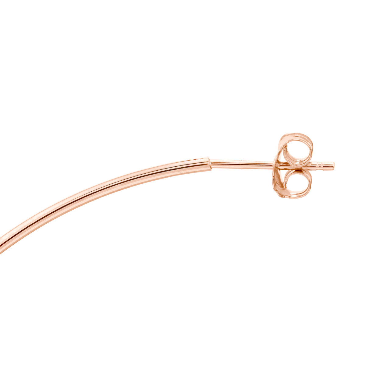 75mm x 1.15mm hoop post earrings in silver, featuring a sleek, minimalist design by My Store.