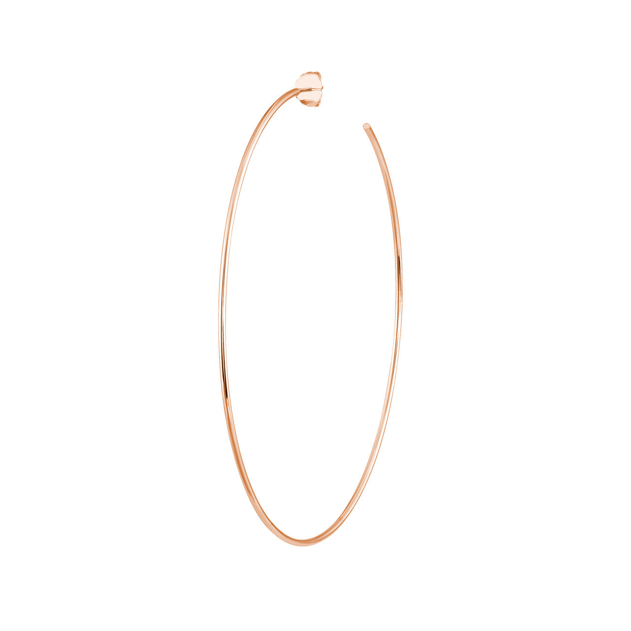 Gold 75mm x 1.15mm hoop post earrings with a polished finish by My Store, displayed on a white background.