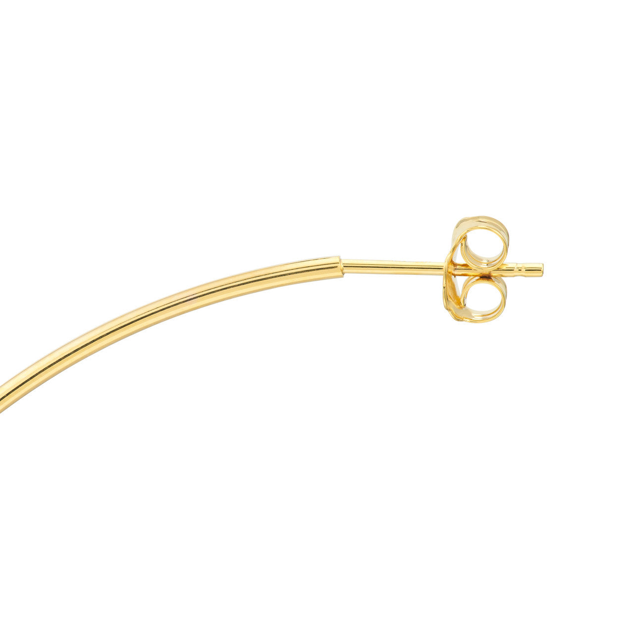 75mm x 1.15mm hoop post earrings in a sleek design by My Store, showcasing a polished metal finish.