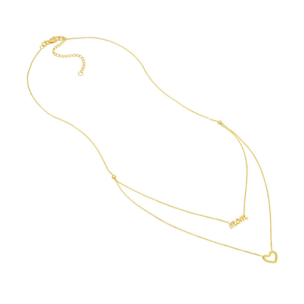 Script Mom and Open Heart Duet Necklace 2