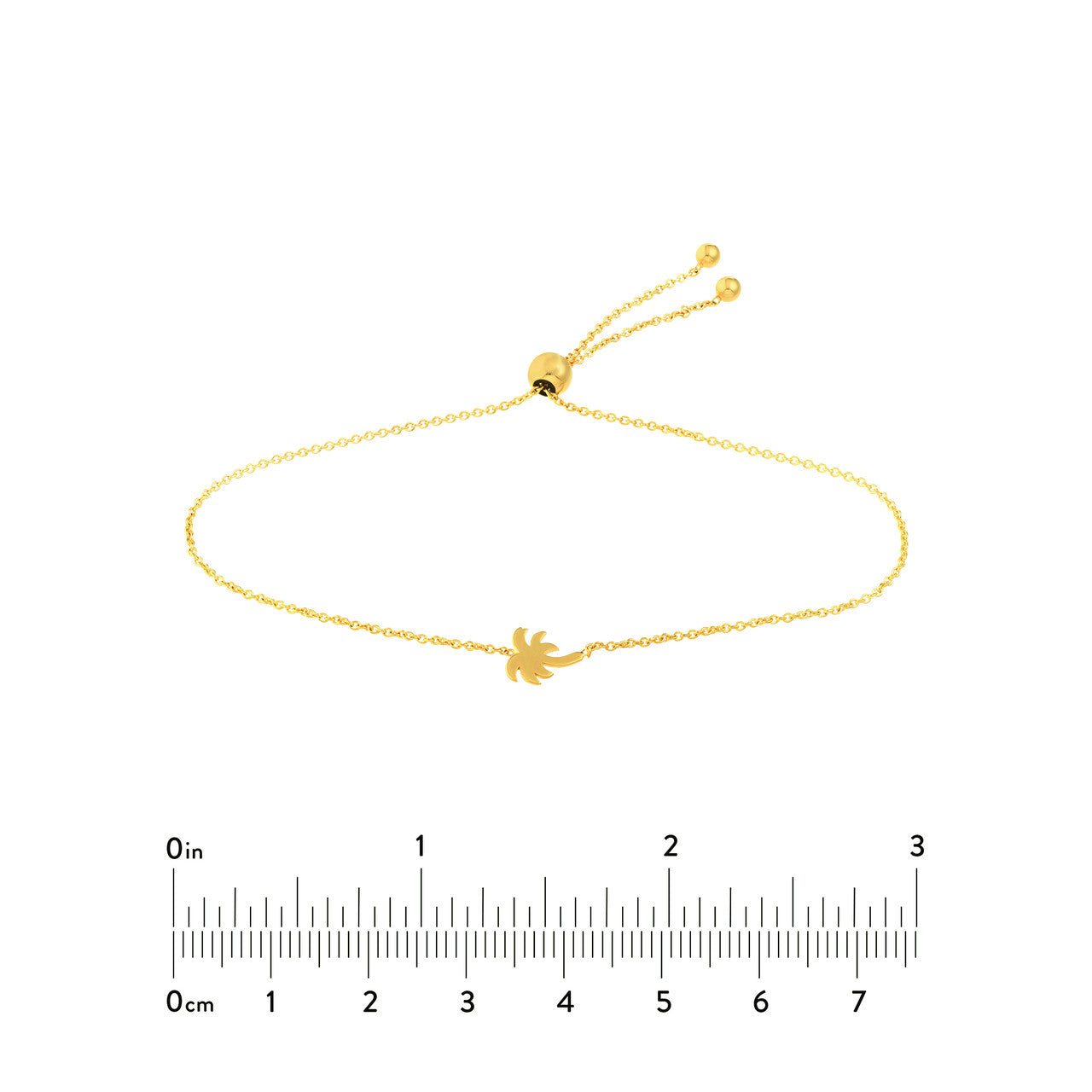 Simple palm tree bolo bracelet by My Store with adjustable cord and detailed charm.