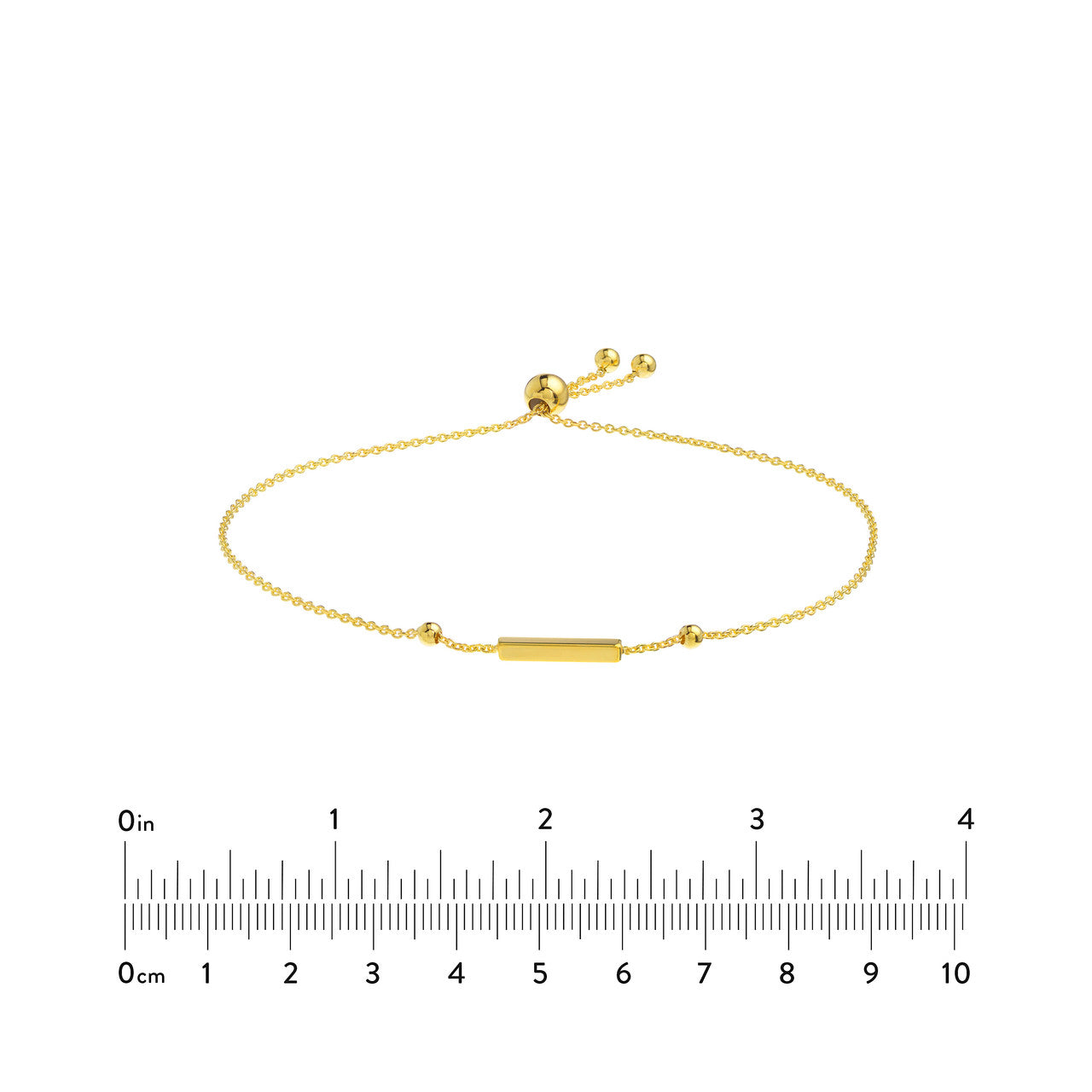 Simple bar and bead bolo bracelet by My Store, featuring a sleek design with adjustable sliding closure.