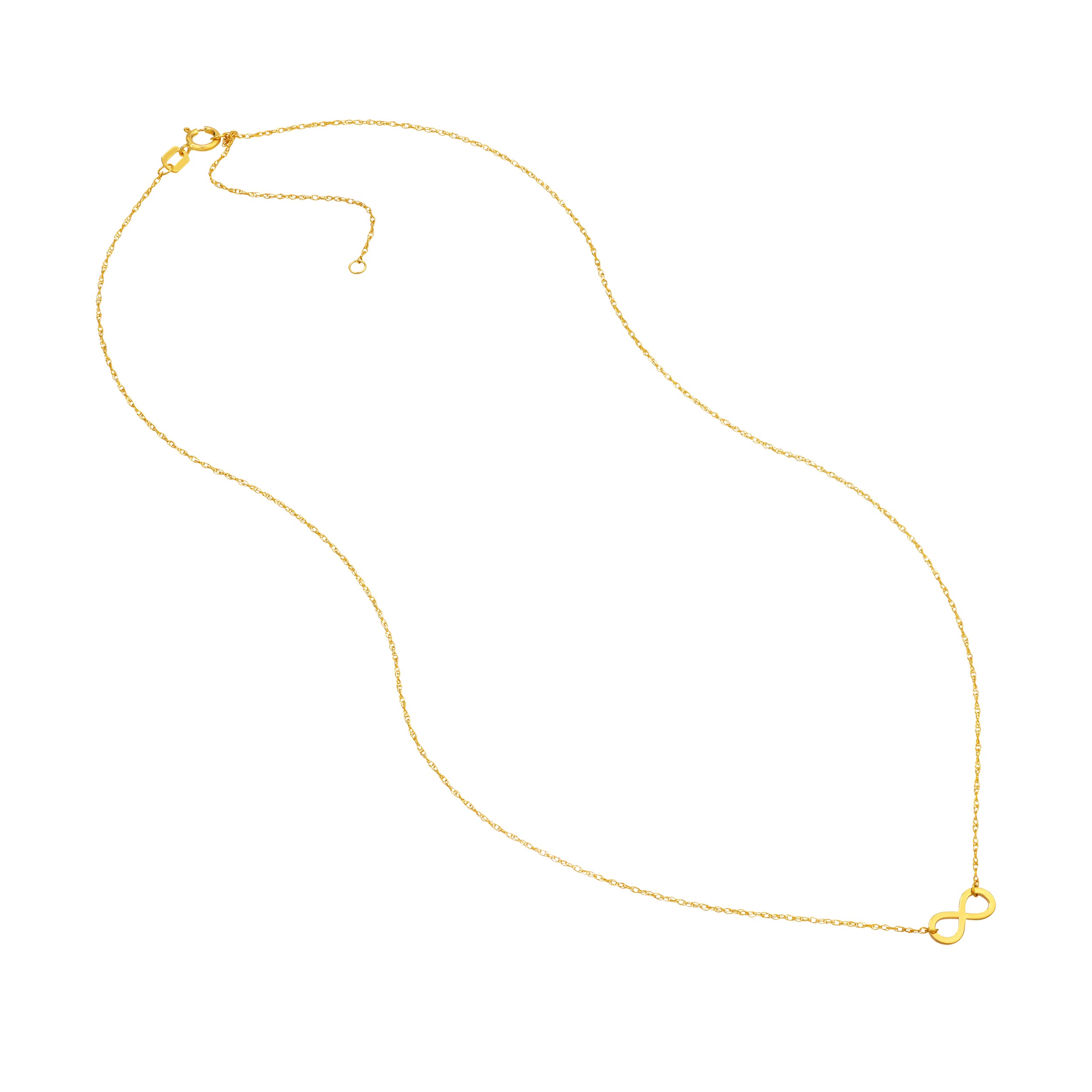 14K Gold Mini Infinity Pendant Necklace