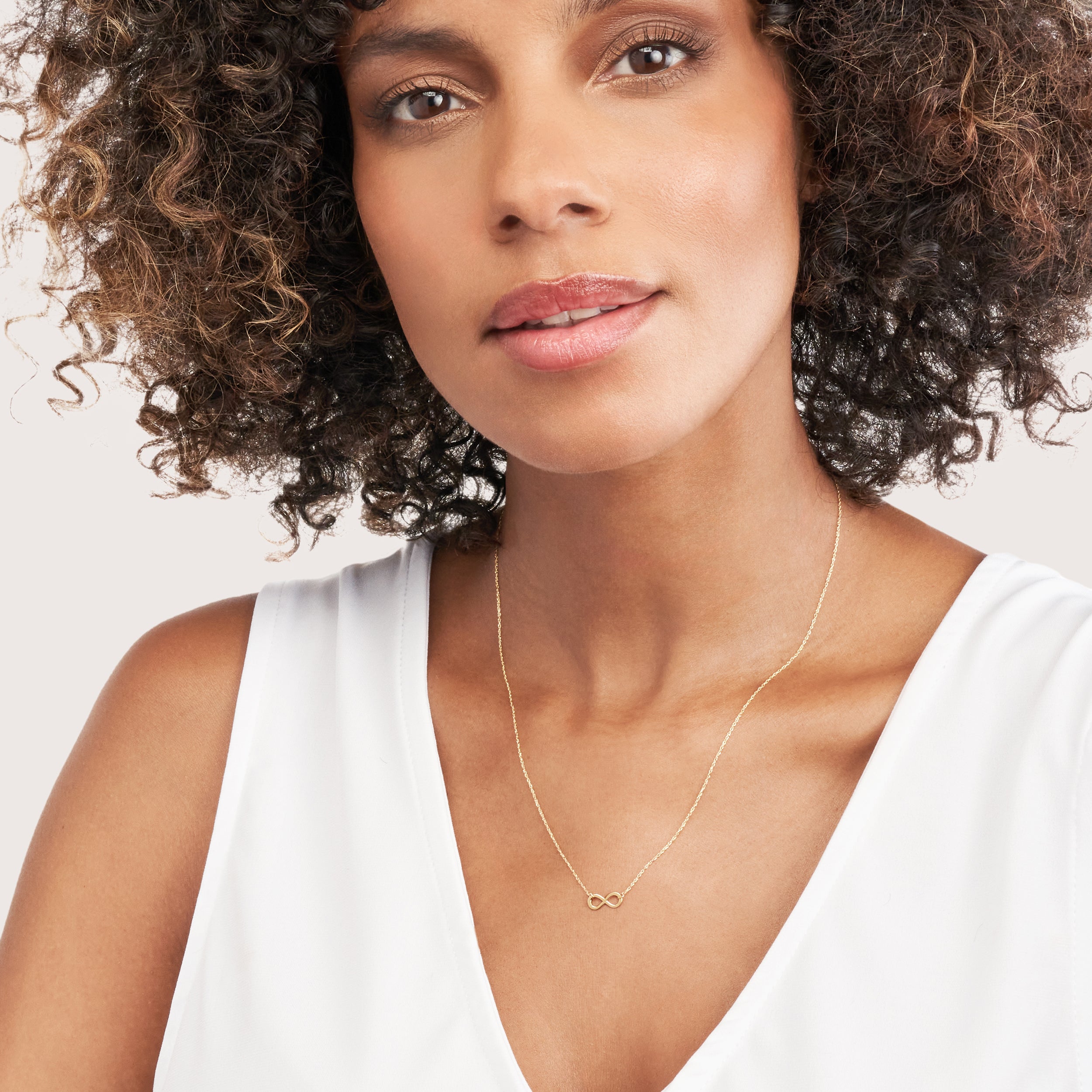 14K Gold Mini Infinity Pendant Necklace