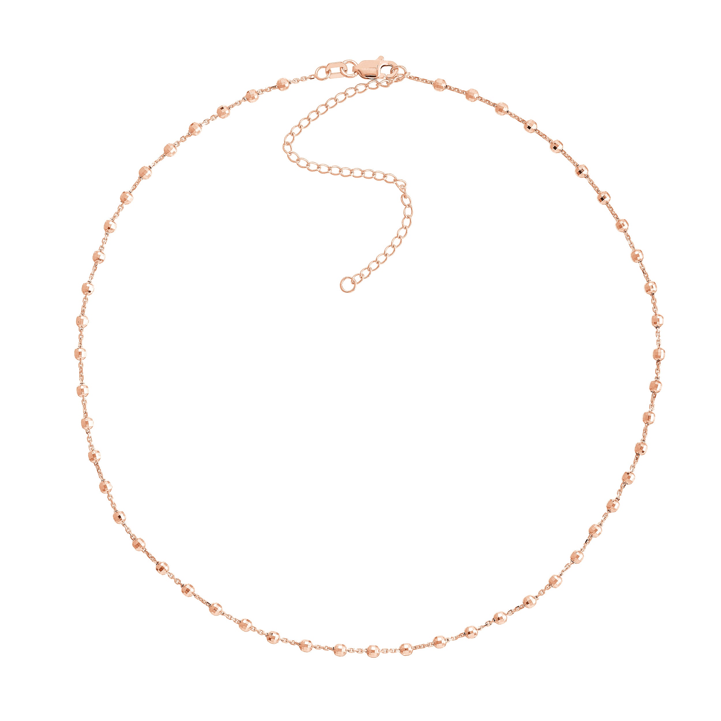 Diamond-Cut Bead Station Choker