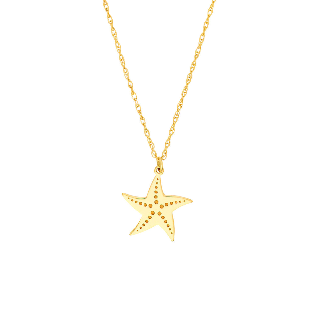 Simple starfish necklace by My Store featuring delicate design and gold-tone finish.