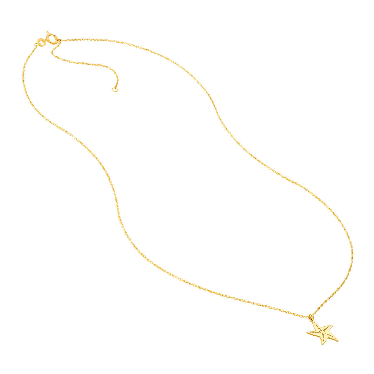 Simple starfish necklace by My Store, featuring a delicate design and a shimmering finish.