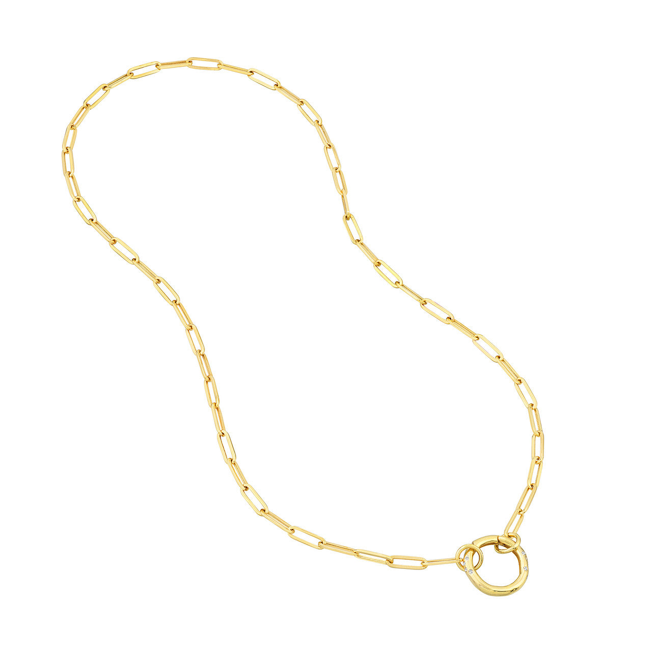 3.80mm split hollow paperclip in a simple design, featuring a polished metallic finish and a 90x90 size.