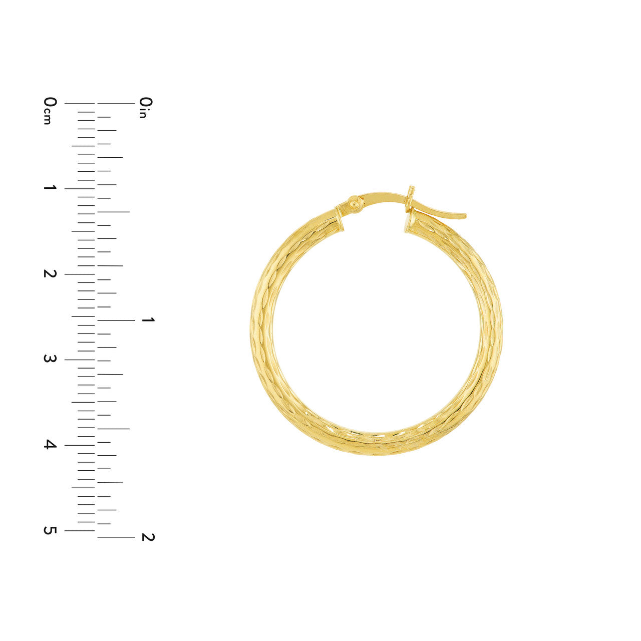 Round tube full DC earrings in three sizes by My Store, showcasing a sleek and modern design.