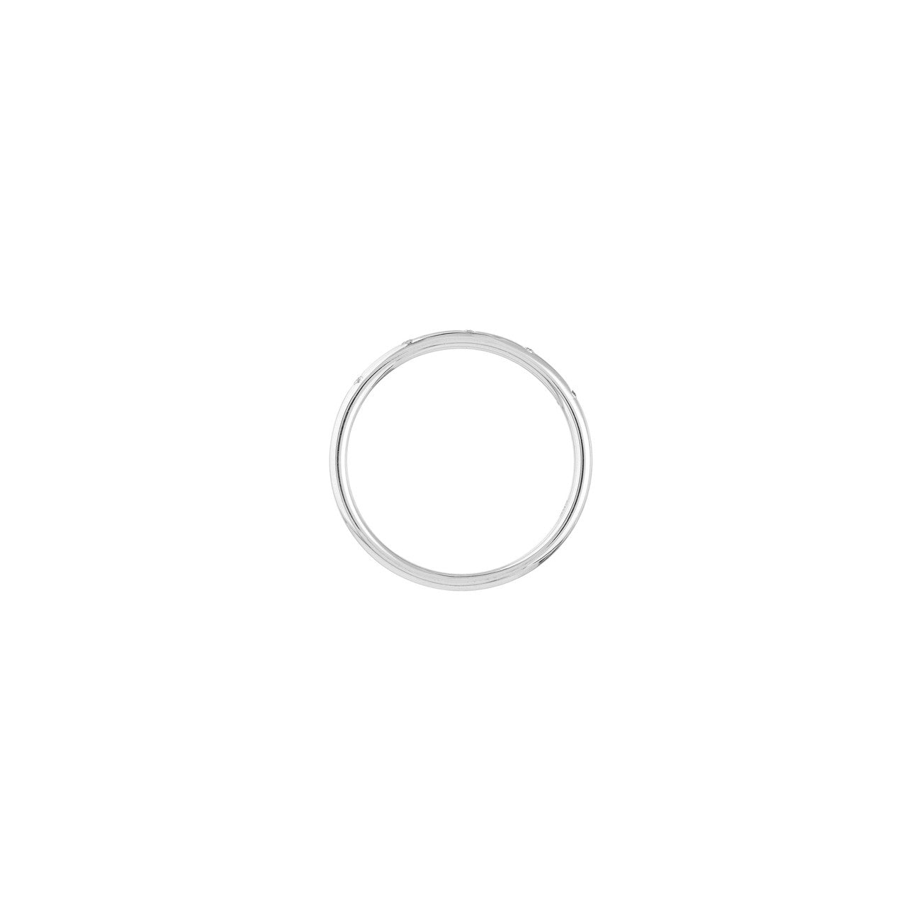 14K gold thin diamond band, delicate design, alternate view